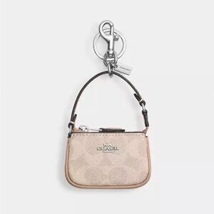 Coach Mini Nolita Bag Charm In Signature Canvas